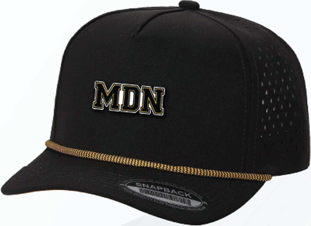 Marcos De Niza - MDN Logo Black with Gold Rope