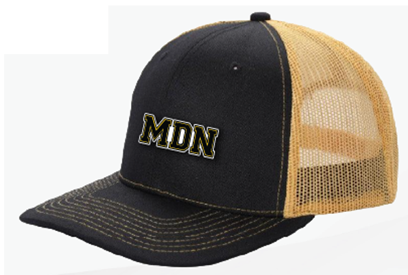 Marcos De Niza - MDN Logo Black and Gold Trucker