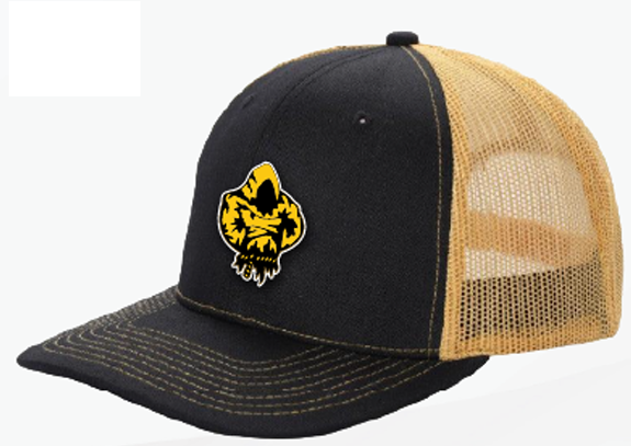 Marcos De Niza - Padre Logo Black and Gold Trucker