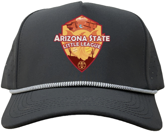AZ Little League Logo Hat Black with White Rope