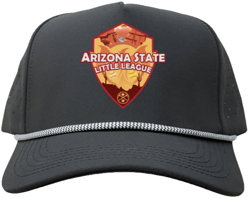 AZ Little League Logo Hat Black with White Rope