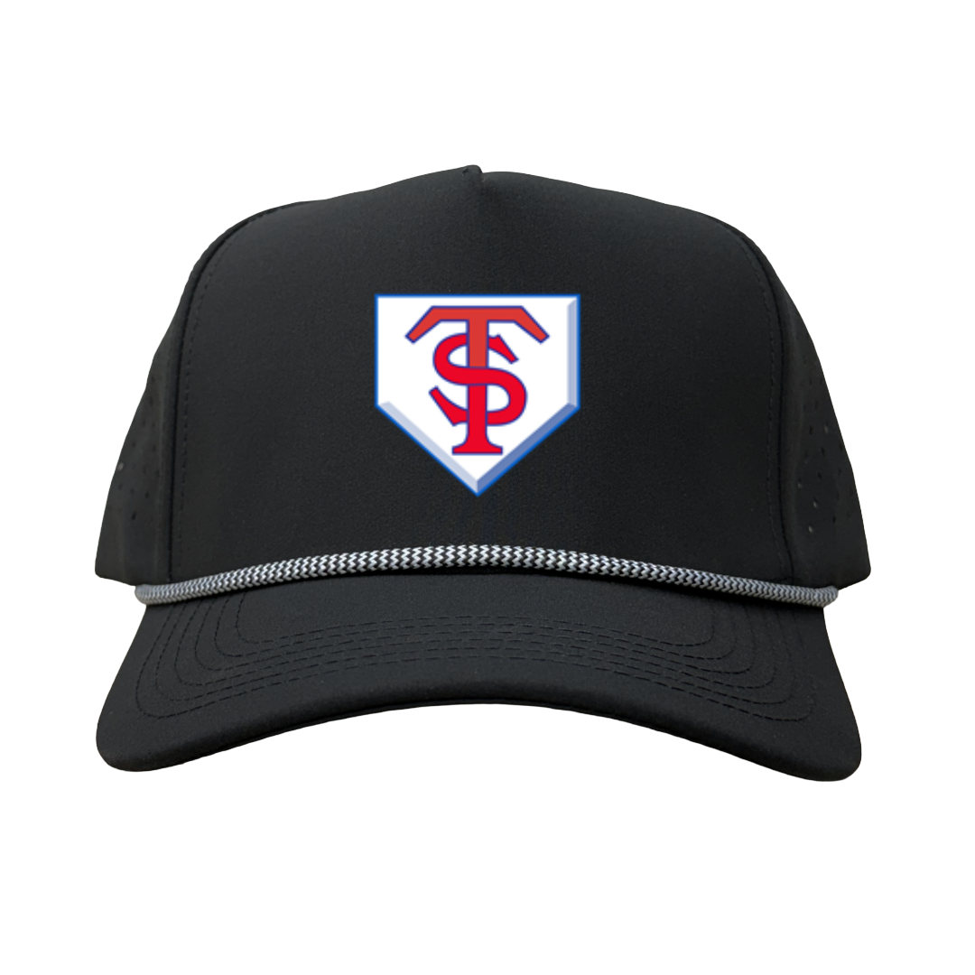 Tempe South Little League - Home Plate Logo Black with White Rope