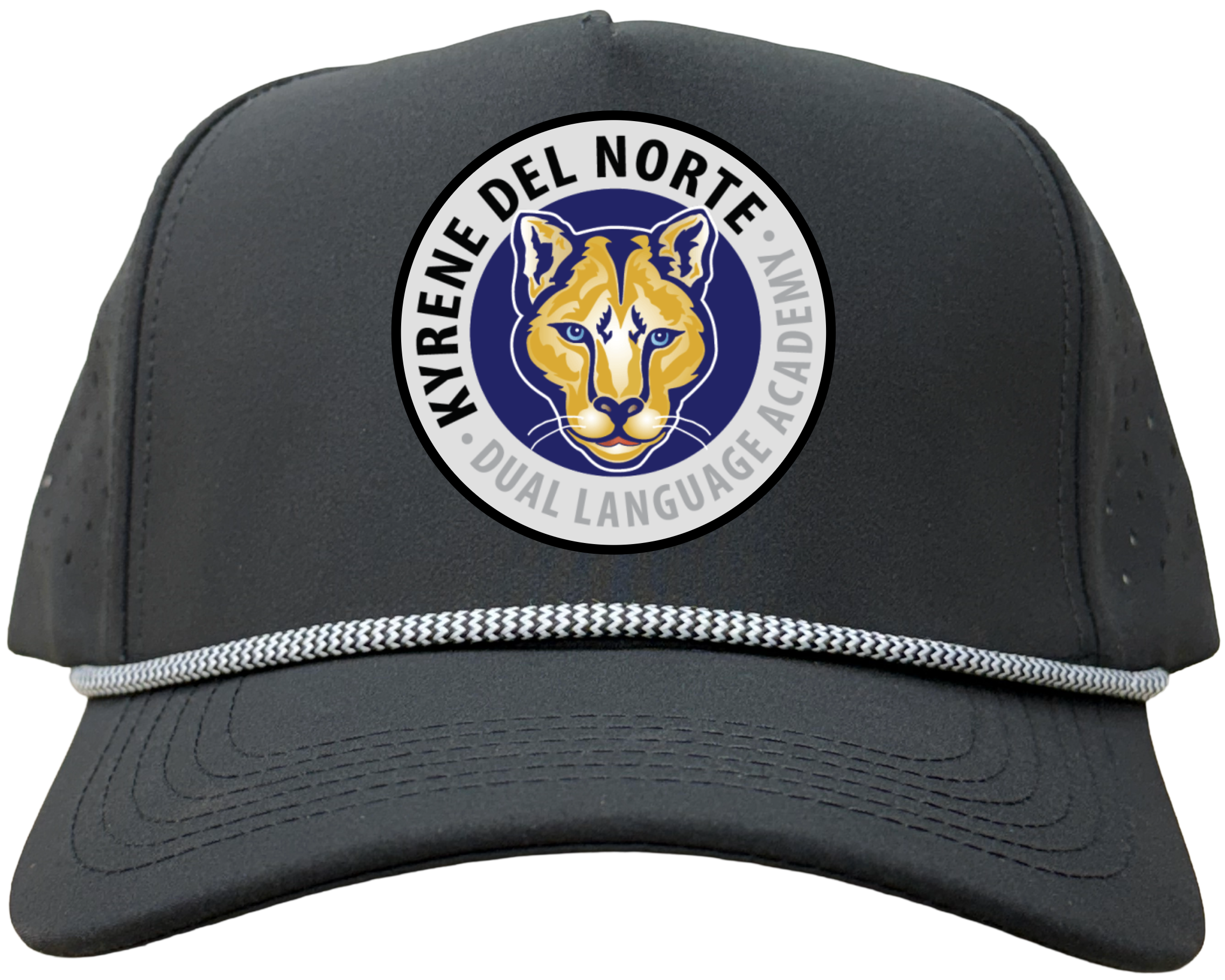 Kyrene Del Norte Dual Language Academy Classic Logo - Waterproof Performance Black with White Rope
