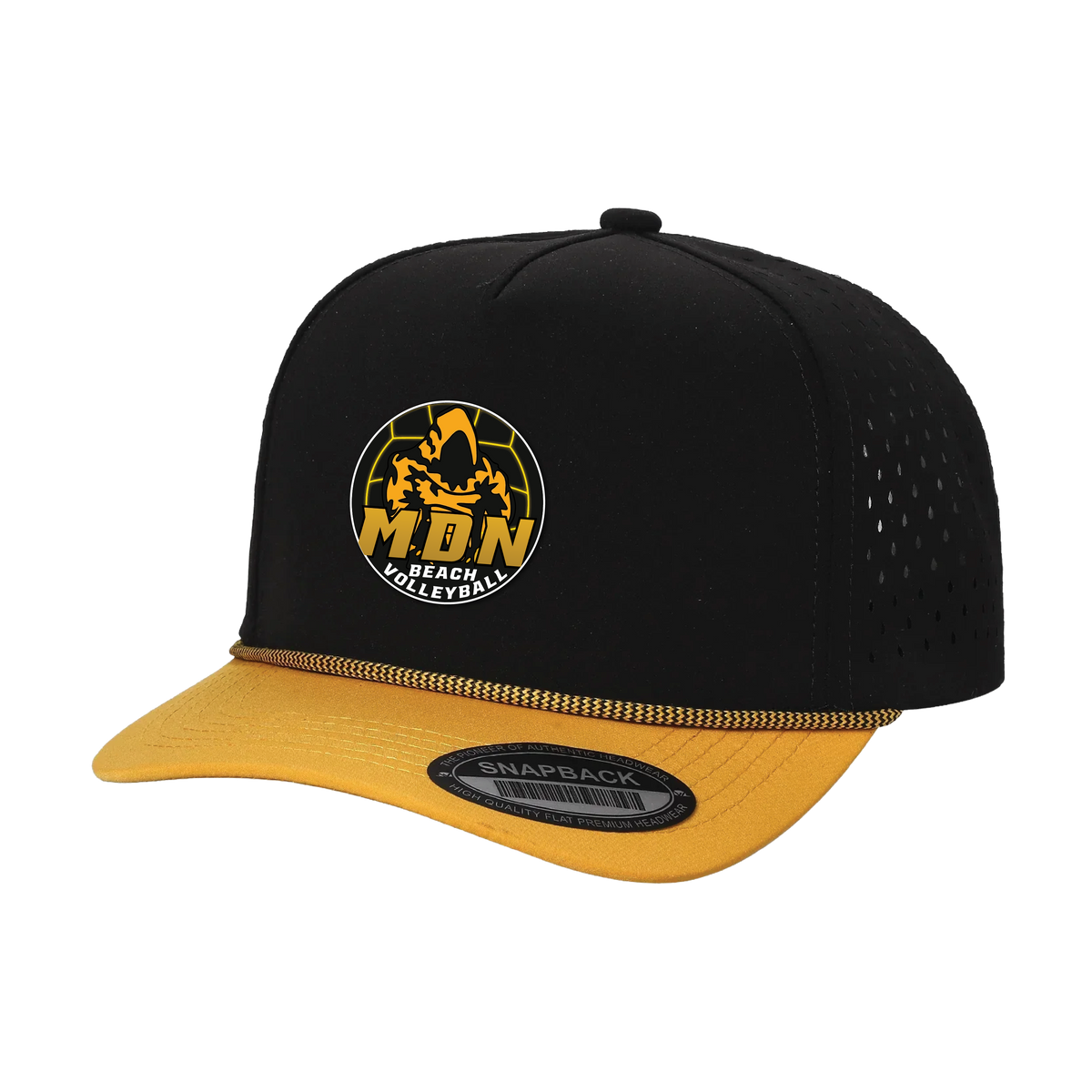 Marcos De Niza - Beach Volleyball Black with Gold Bill and Gold Rope