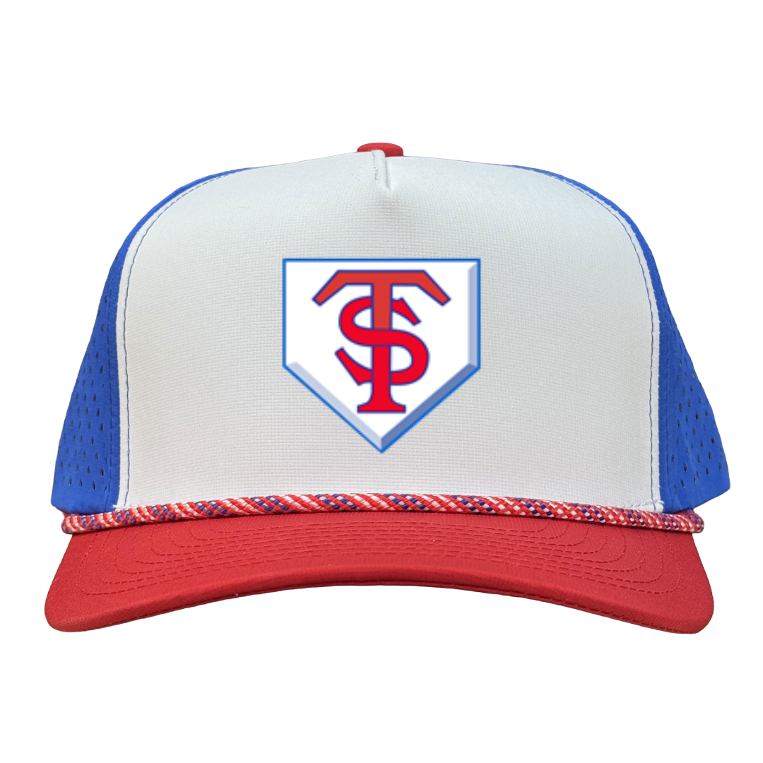 Tempe South Little League - Home Plate Logo Red White and Blue with Rope