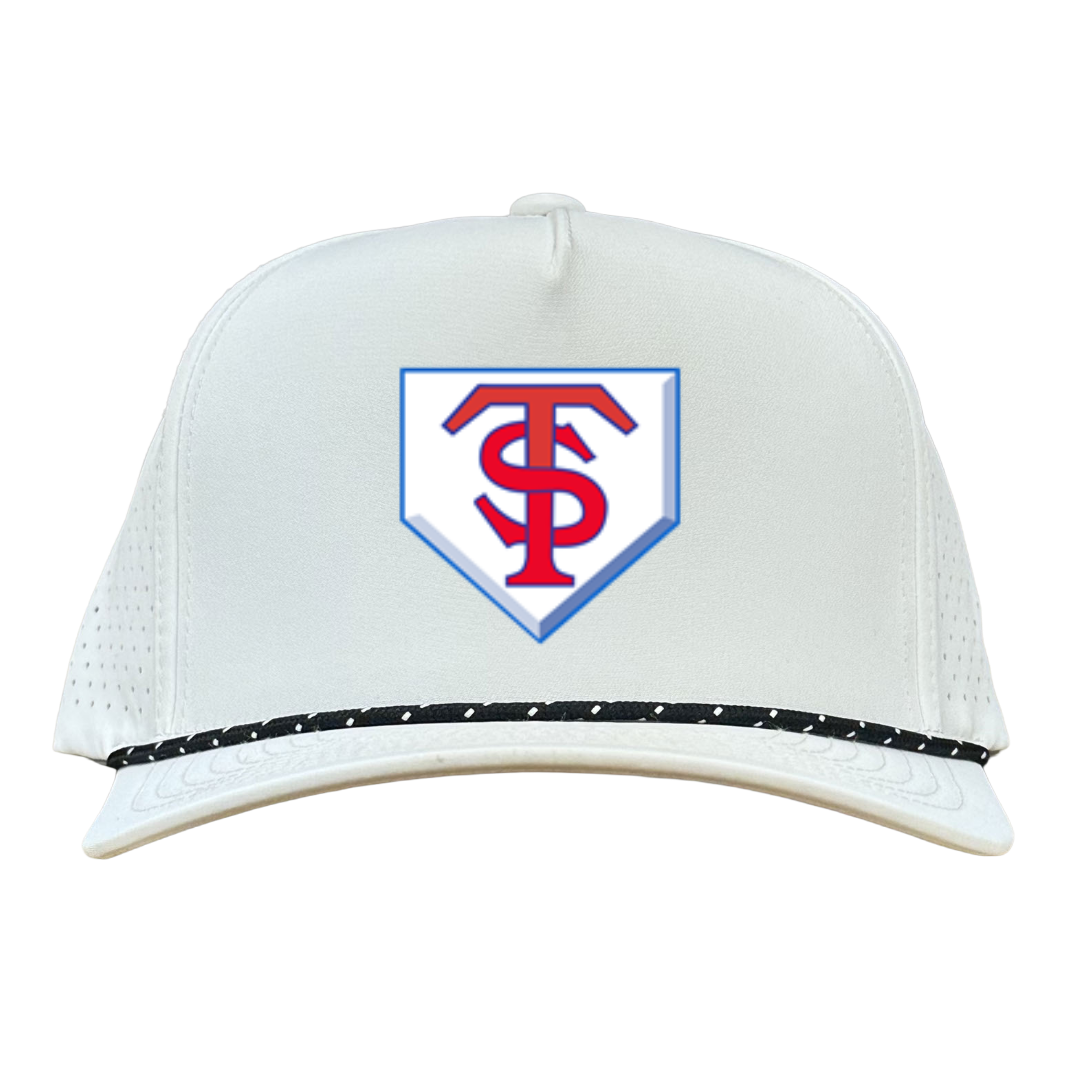 Tempe South Little League - Home Plate Logo White with Black Rope