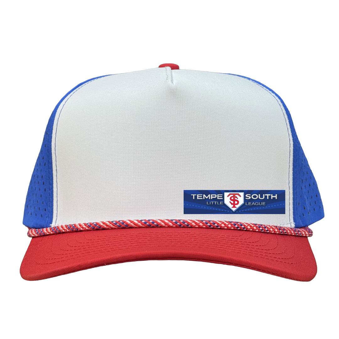 Tempe South Little League - League Logo Red White and Blue with Rope